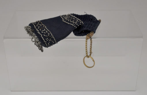Altes Portemonnaie Perlenarbeit, alte Perlentasche, altes Perlensäckchen, Cut Steel, um 1900, sehr guter Zustand-921