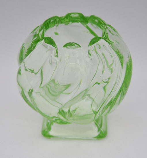 Art Deco Vase, grün, Bagley-0