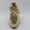 Alte antike viktorianische Schuhe, grau-grün, perlenbestickt -1109