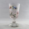 altes Biedermeier Pokal Glas, Blumenmotiv