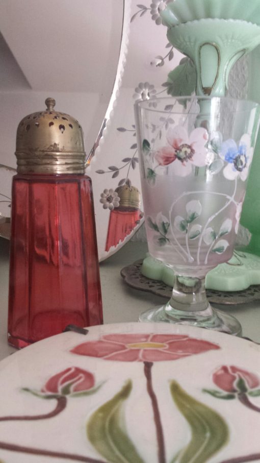 Biedermeier Pokal Glas, Blüten (ohne Deko)-1197