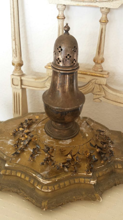 alter Zuckerstreuer mit Patina, GROSS 18,5 cm -1245