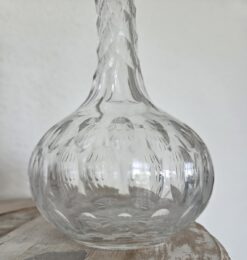 antike Likör Karaffe Bauch mit Olivenschliff